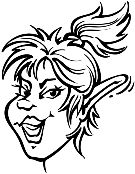 Шарж трафарет