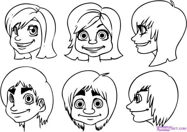 Самые крутые мультяшные лица эмоции