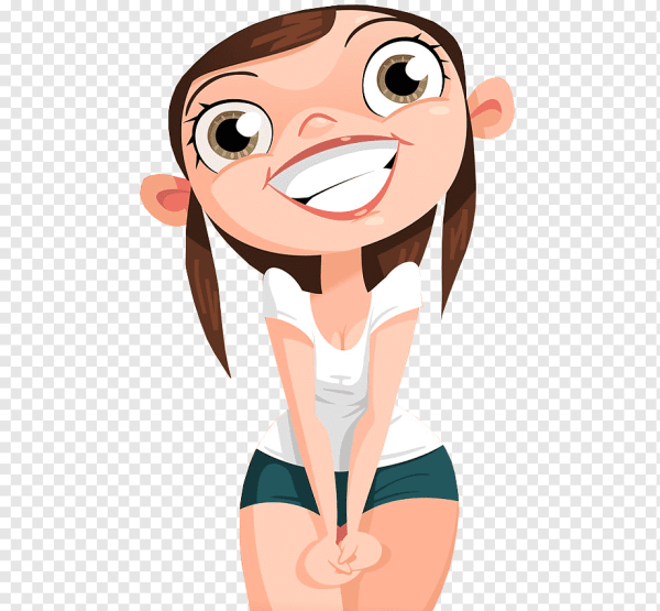 Улыбка мультяшная девочка