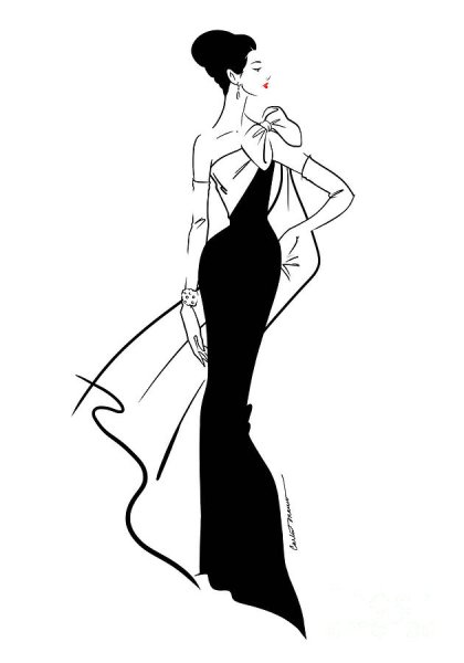 Силуэт девушки мода