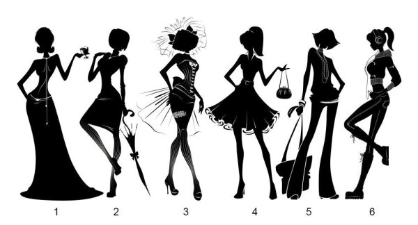 Стилизованный силуэт девушки