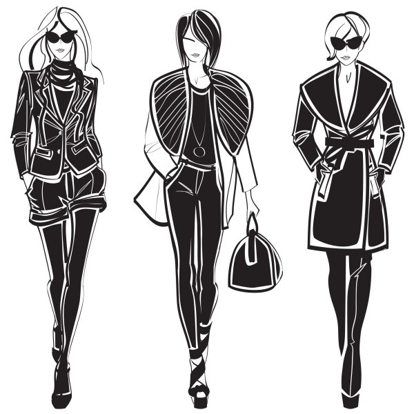 Эскизы одежды дизайнеров