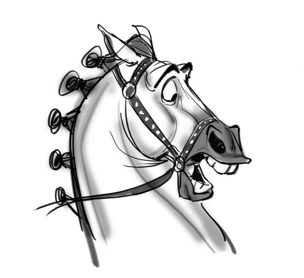 Морда лошади мультяшная