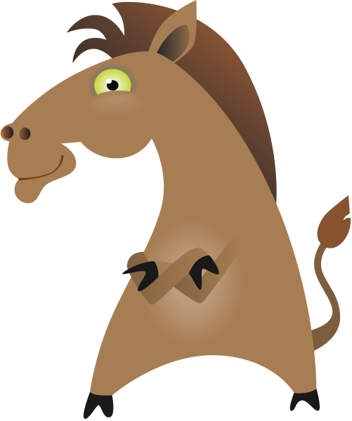 Голова лошади мультяшная