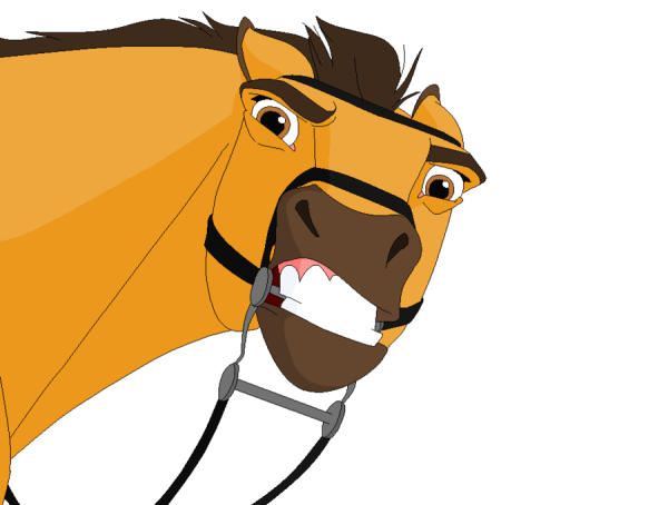 Морда лошади мультяшная