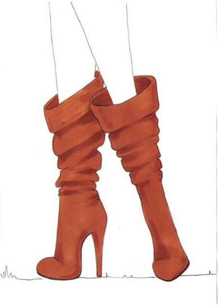 Женские сапоги эскизы