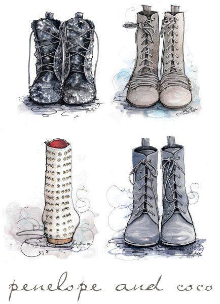 Сапоги фэшн иллюстрации
