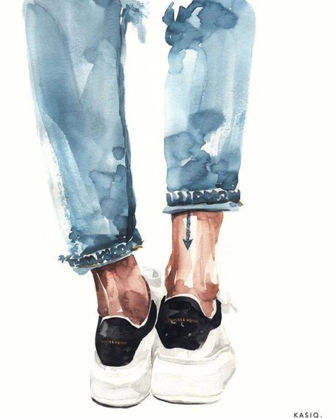 Туфли акварель