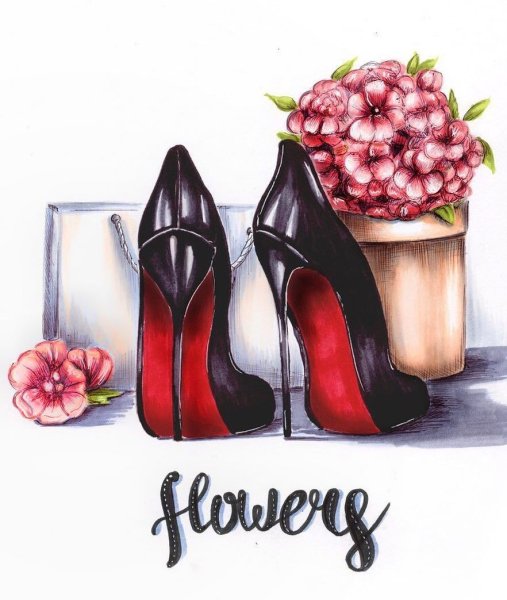 Туфли рисунок