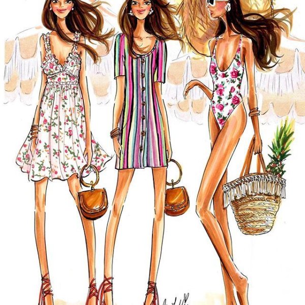 Эскизы летней одежды