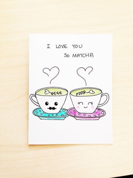 Милые открытки парню нарисовать