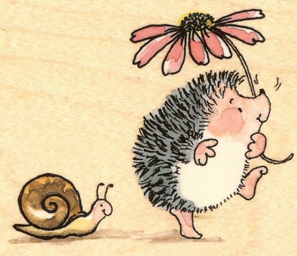 Счастливый Ежик рисунок