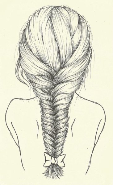 Девочка с косичками рисунок