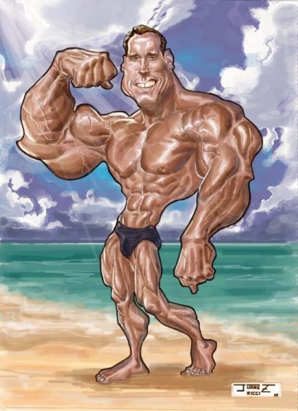 Культурист карикатура