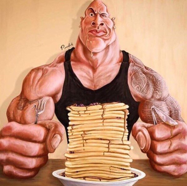 Культурист карикатура