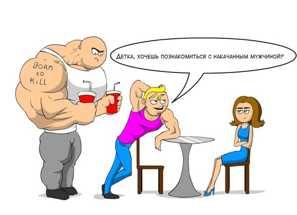 Качок карикатура