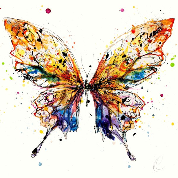 Бабочка рисунок акварелью