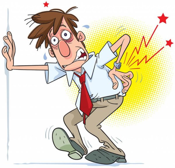 Боль в спине карикатура