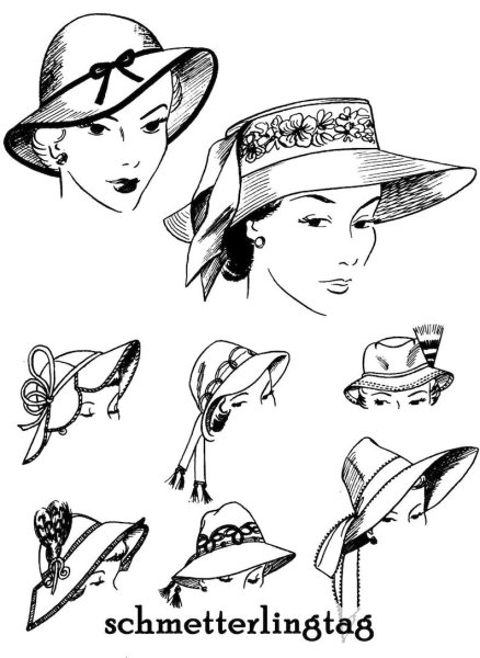 Шляпка раскраска