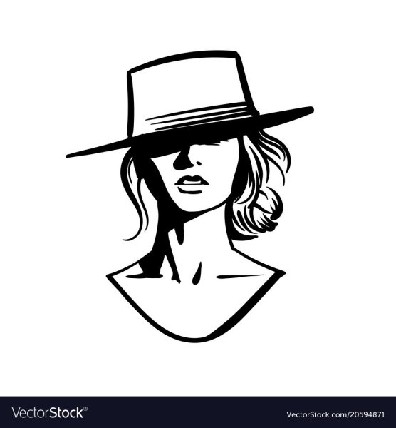 Девушка в шляпе картинки