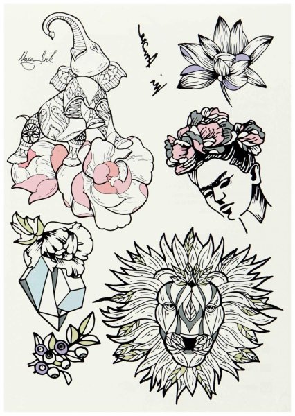 Эскизы модных татуировок