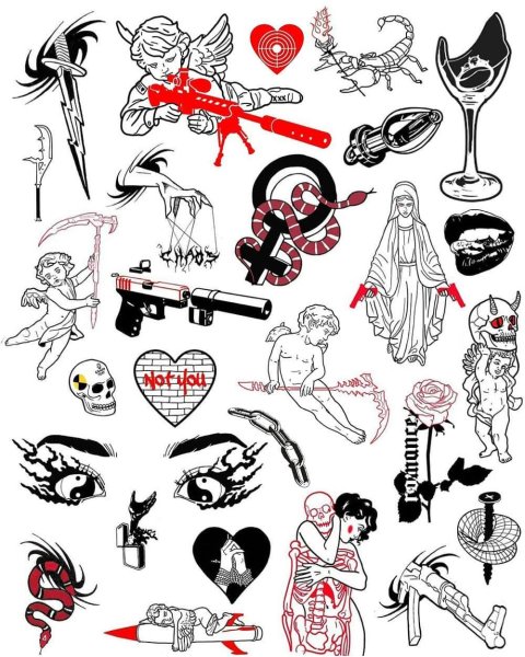 Тату эскизы молодежные