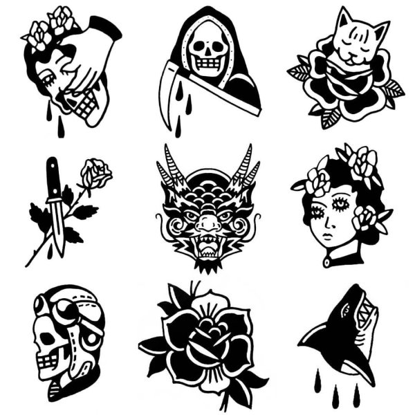 Эскизы маленьких татуировок