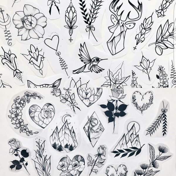 Маленькие Татуировки эскизы