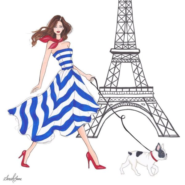 Фэшн иллюстрации Париж