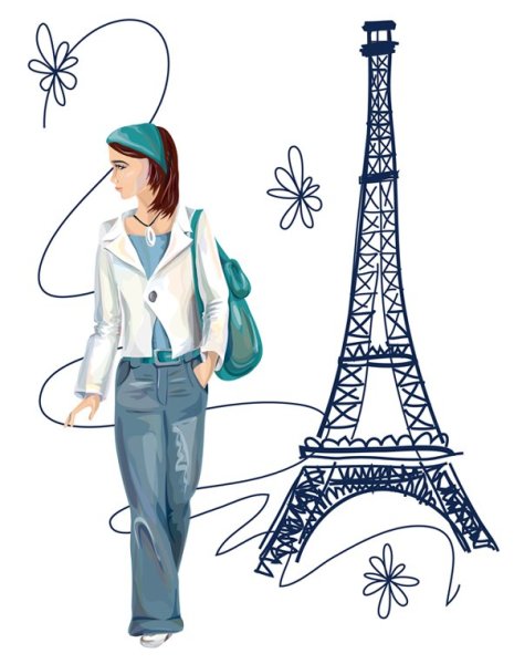 Парижанка рисунок