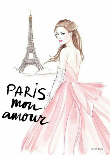 Модные иллюстрации Париж