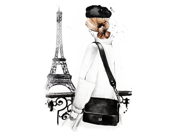 Фэшн иллюстрации Париж