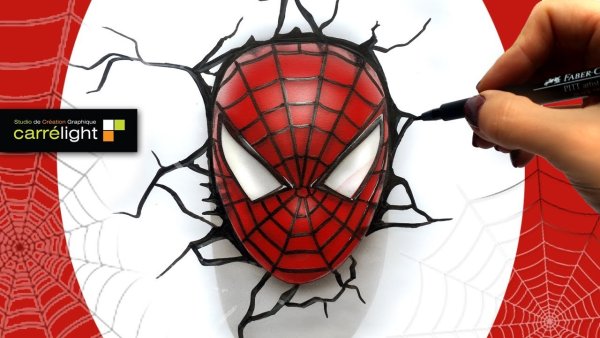 Человек паук 3д ручкой