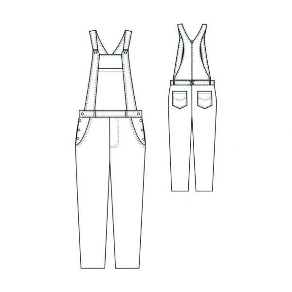 Джинсовый комбинезон лекала