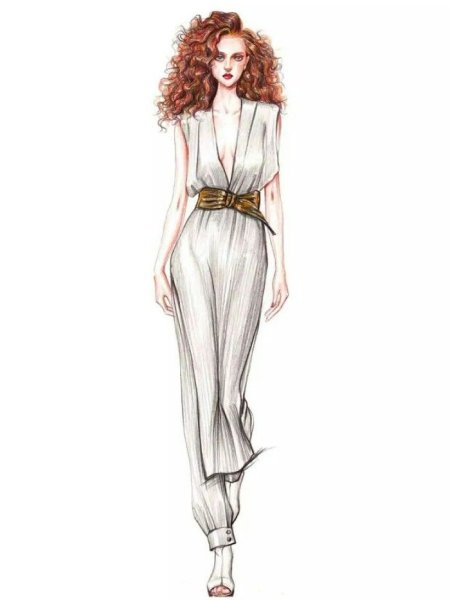 Эскиз комбинезона женского