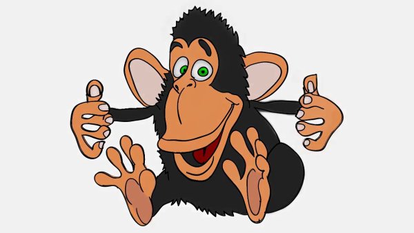 Смешная мартышка рисунок