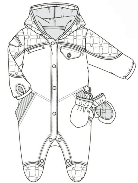 Технический эскиз комбинезона