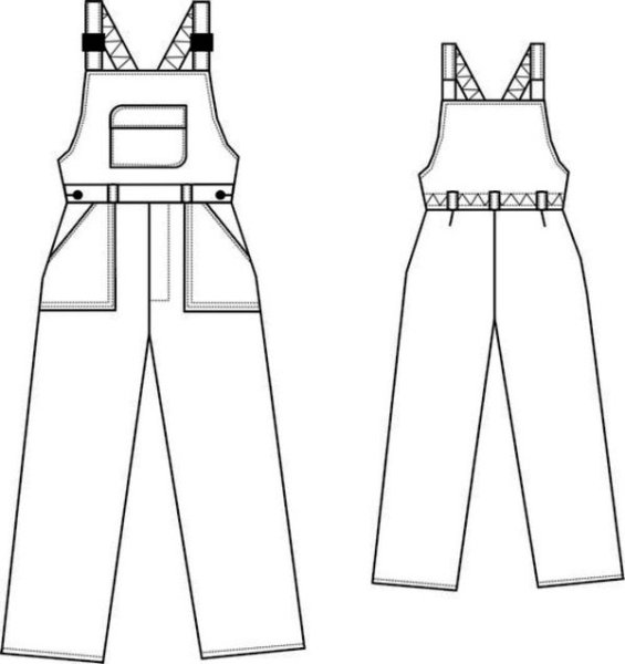 Эскиз джинсового стиля в одежде