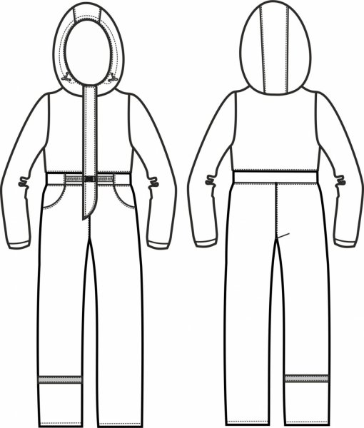 Полукомбинезон детский лекало