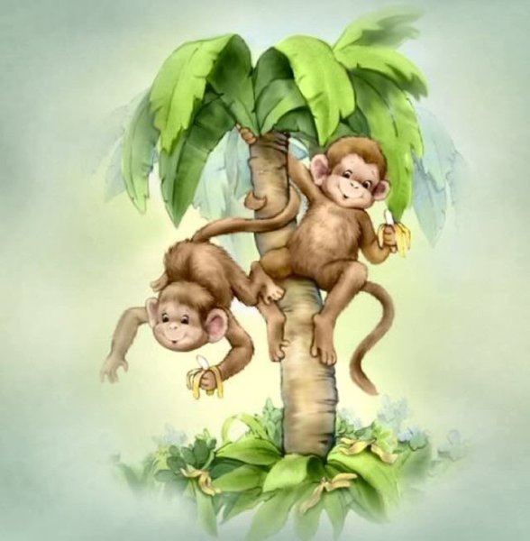 Веселые обезьяна для детей