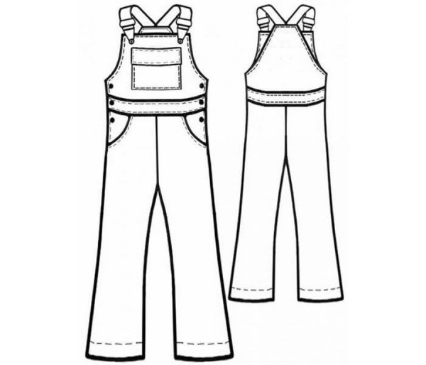 Детский полукомбинезон эскиз
