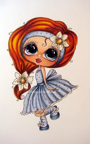 Мультяшка с большими глазами