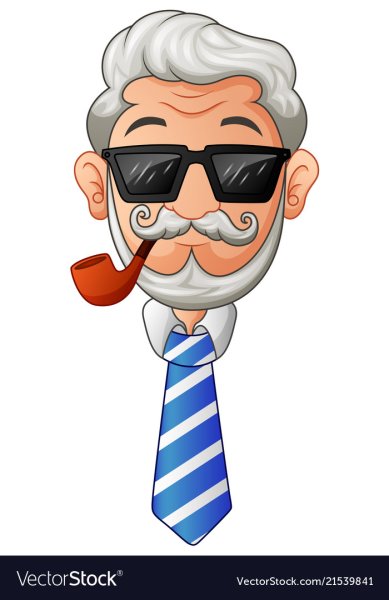 Дед с усами в очках