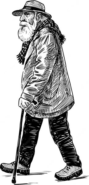 Старик эскиз