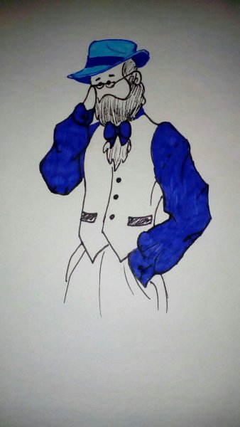 Стильный дедушка рисунок