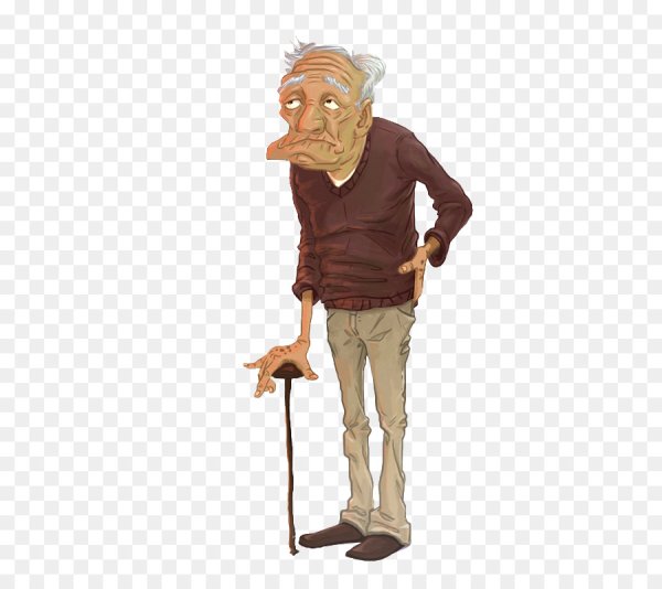 Старый человек мультяшный
