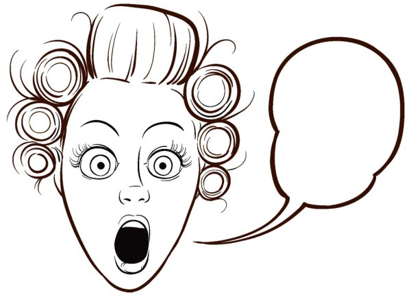 Нарисованное удивленное лицо