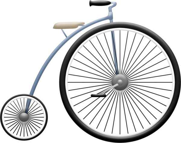 Цирковой велосипед с большим колесом