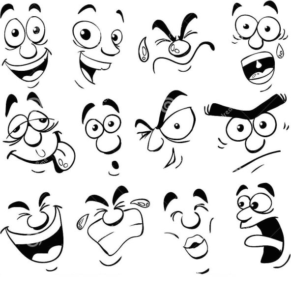 Забавные рожицы рисование