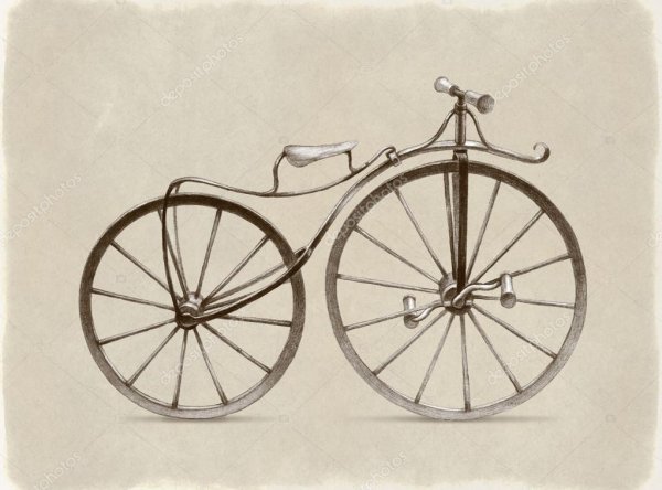 Велосипед старинные средство передвижения